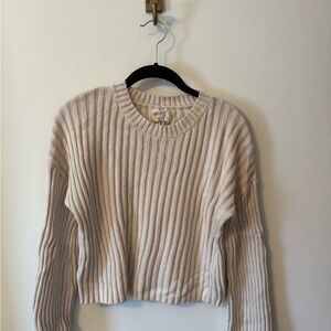 Cozy Cream Ribbed Sweater